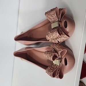Rose pink Mini Melissa flats sz 2